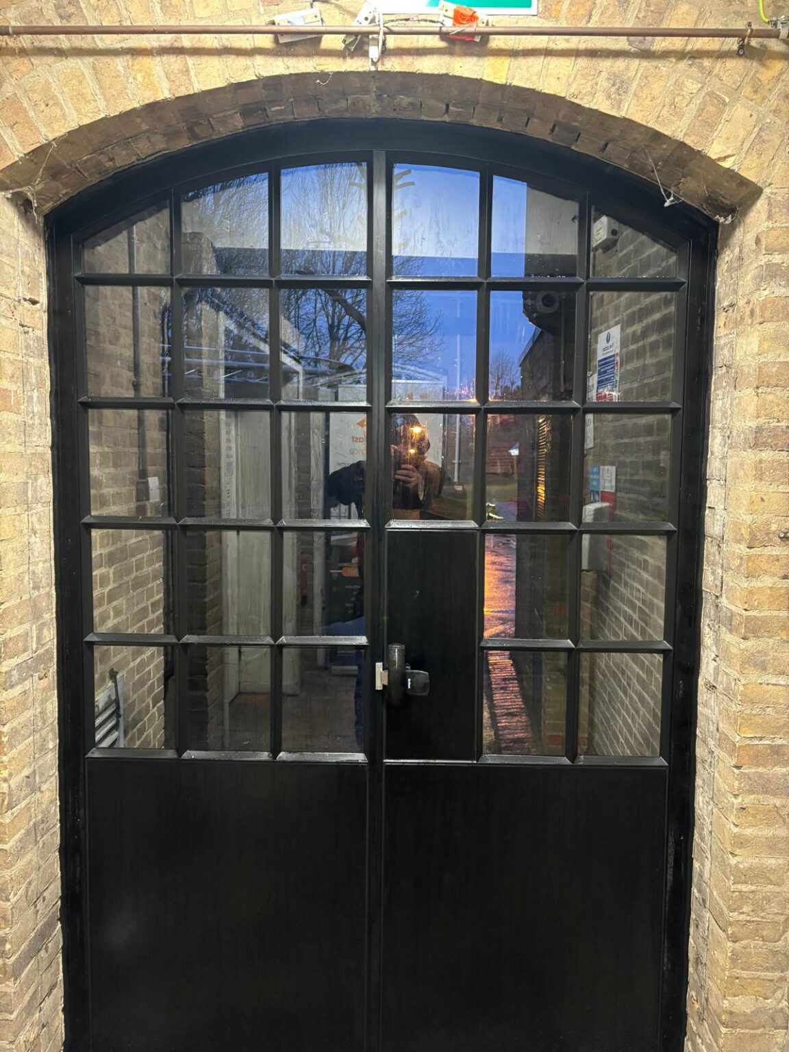 Bespoke steel glazed door installation at Bishops College Cheshunt by AllSecureDoors Ltd